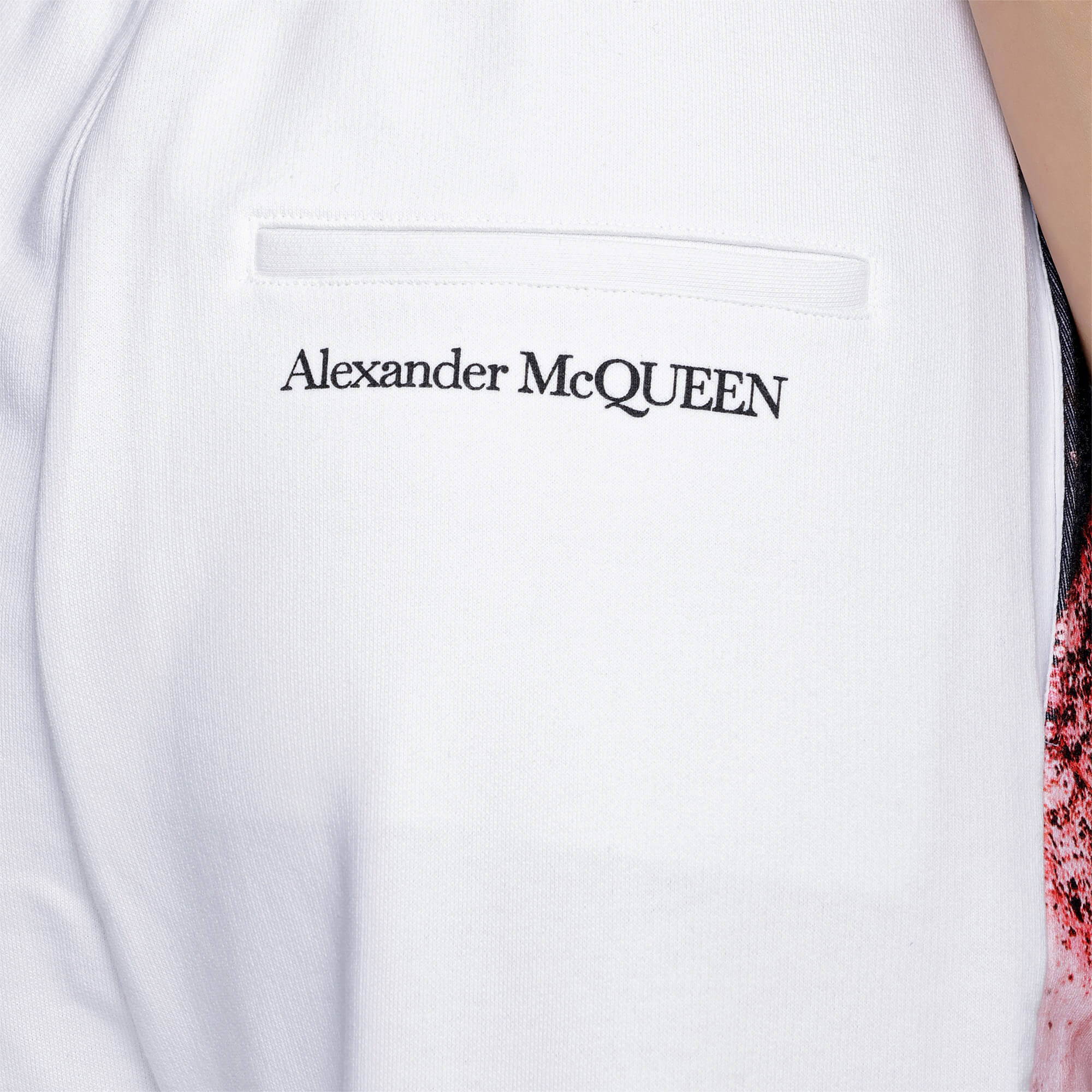 Alexander McQueen - White Cotton Tie Dye Abstract Print Jogger Pants